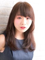 エルデ ナインズ ヘアー スタンド 川口店(elde 9's HAIR STAND)&nbsp;37モーブカラーのワイドバングで大人かわいいくびれミディ 川口