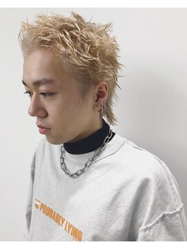 レコ(LECO) ホワイトブロンドメンズウルフカット