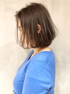 アルバム 銀座(ALBUM GINZA) プラチナラベンダーボブ_外ハネボブアッシュブラウン_ba261882