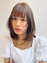 ピークアブー 銀座並木通り(PEEK-A-BOO) 【顔まわりデザインカット】抜け感ミディアム