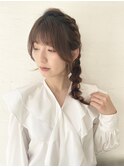 前からみても可愛く編み下ろしスタイル