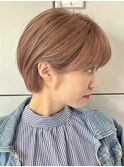 30代40代大人女性/前髪ありショートボブ/ショートヘア/髪質改善