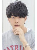大人気ゆるめパーマまとまる動くマッシュパーマ黒髪2way