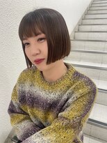 メイカ(MEIKA)&nbsp;”チャコールブラウン×ぷつっとボブ”　なかもと はな