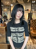 トレンチ(TRENCH)&nbsp;《TRENCH  おつじ》レイヤー ブルーブラック 前髪