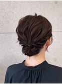 柔らかシニヨンスタイル