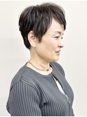 *ひし形大人ショートかっこいいクールショート前髪30代40代2