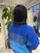 マルフェ 天王寺(marfe)&nbsp;暗髪　ブルージュ　ブルーブラック　シアーブルー外はねボブ