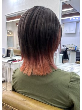 シャルティア(SHALLTIA) インナーオレンジ【山口市美容室】【山口市インナーカラー】