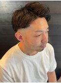 フェードカット 束感 アップバング ビジネス 30代40代