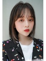 ギークス(GEEKS)&nbsp;【GEEKS渋谷】黒髪ボブ/初ブリーチ/イヤリングカラー/伸ばしかけ