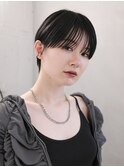 ▽まるみショート ミニウルフブリーチなし前髪ミディアム新宿