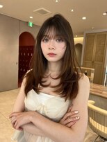 ジーナ 天神(Zina)&nbsp;髪質改善＊大人ガーリーオリーブグレーロング＊【Zina西通り】