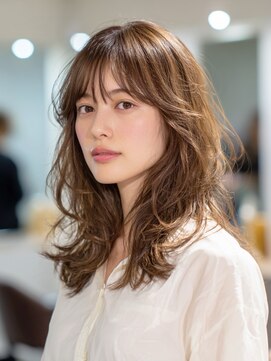 ノラキチジョウジ(NORA KICHIJOJI) くびれミディアムレイヤーカットウルフボブボブパーマ前髪パーマ