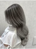 ダブルカラーピンクベージュベージュカラーケアブリーチレイヤー