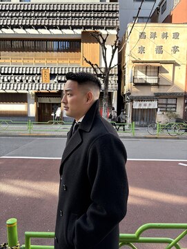 フランクスバーバーリザーブ 人形町店(FRANK’S BARBER RESERVE) MEN’S HAIR/サーフカール/刈り上げセンターパート/人形町