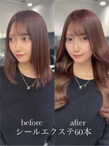 エリーツ 表参道(elyts) ミルキーブラウン×シールエクステ 韓国ヘア ワンホン 表参道