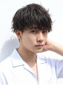 心斎橋メンズ無造作束感ショートニュアンスツイスパメンズパーマ