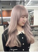ダブルカラーミルクティーピンクホワイトパープルハイトーン韓国