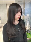 ロングレイヤー レイヤーカット 顔まわりレイヤー レイヤー