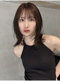 ミルクティーベージュ/レイヤーボブ/韓国巻き/顔周りカット/田町