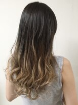 ラックスビー オオサカ  梅田茶屋町店(LUXBE OSAKA)&nbsp;フリンジバング　グラデ　byAKI  【LUXBE梅田茶屋町店】