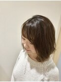 ミディアムボブ オールホイルカラー