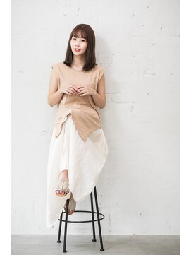 カリン 横浜店(carin) 【carin横浜】暗めカラー/大人ガーリー/鎖骨ミディアム