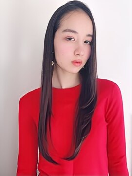 リル 川西(LiL') ☆LiL' シンプル黒髪クールJラインストレート