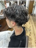 波巻きパーマ