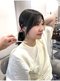 結んでも可愛い顔まわりカット[肥後橋/本町]