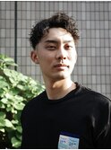 アップバングショート/ツイストスパイラルパーマ/メンズパーマ
