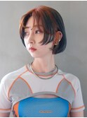 ショートボブくびれヘア顔周りレイヤー韓国ヘア_ba535173
