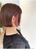 【 ミニボブ × オレンジピアスカラー 】