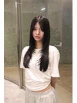 アンブル リュクス 池袋(amble luxe) 韓国レイヤーストレート × シースルーバング