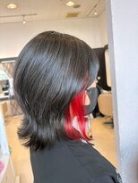 ヘアショップエヌアンドエー 久喜 栗橋店(hairshop N&A)&nbsp;【インナーカラー】＋ウルフレイヤー＋サイドバングで小顔魅せ