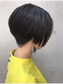 【morio成増3号店】刈り上げ×ショート×黒髪×前下がりボブ