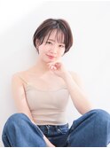 大人かわいい耳掛けショートボブ
