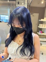 ベレーザ 渋谷(BELEZA)&nbsp;4926ニュアンスカラーブルージュブルーシルバ韓国レイヤーロング