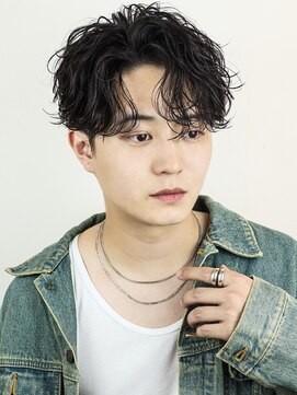 オーシャントーキョー 原宿(OCEAN TOKYO) 波巻きパーマメンズツイストスパイラルパーマセンターパート