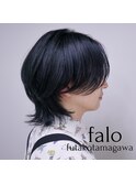 ショートウルフ　ネイビーブルージュ【falo二子玉川】