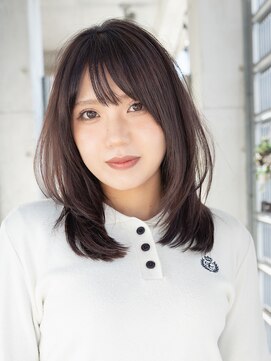 ホロン 池袋(HOLON) 池袋HOLON【ミディアムレイヤー/暗めカラー/顔まわりカット】