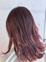 アチーブ ヘア デザイン(achieve hair design)&nbsp;大人可愛いレイヤーカット外ハネミディ×透明感カシスブラウン