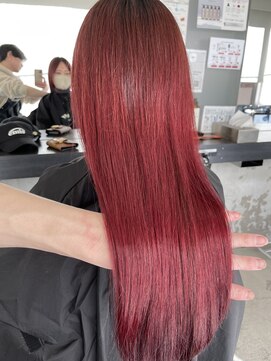 ウィリートーキョー 渋谷(WELLY TOKYO) ★【ブリーチなし】ダブルカラーで作る韓国風インペリアレッド★