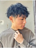 ツイストスパイラルマッシュ刈り上げメンズカットメンズパーマ