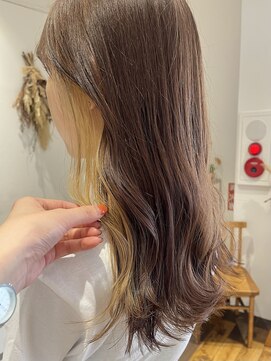 クラップス 杉田店(CLAPS) ロング/インナーカラー/イヤリングカラー/ベージュカラー