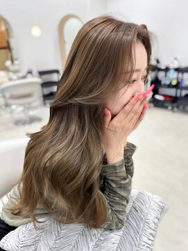 ノエシキカ(noe sikika) くびれヘア/アプリコットオレンジ/ハイライトカラー/栄e17