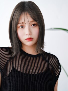 レノラ 本町(LENORA) インナーカラー外ハネボブパーマくびれボブくびれミディアムボブ