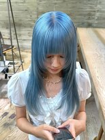 ヲタク(wotaku.)&nbsp;ブルーカラー水色カラーペールブルーダブルカラーブリーチカラー