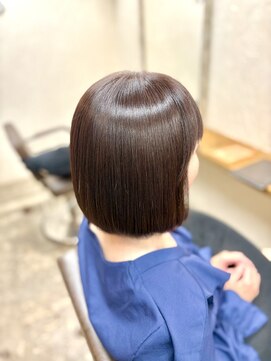 冬の黒髪メテオカラー◎大人可愛いボブ×髪質改善